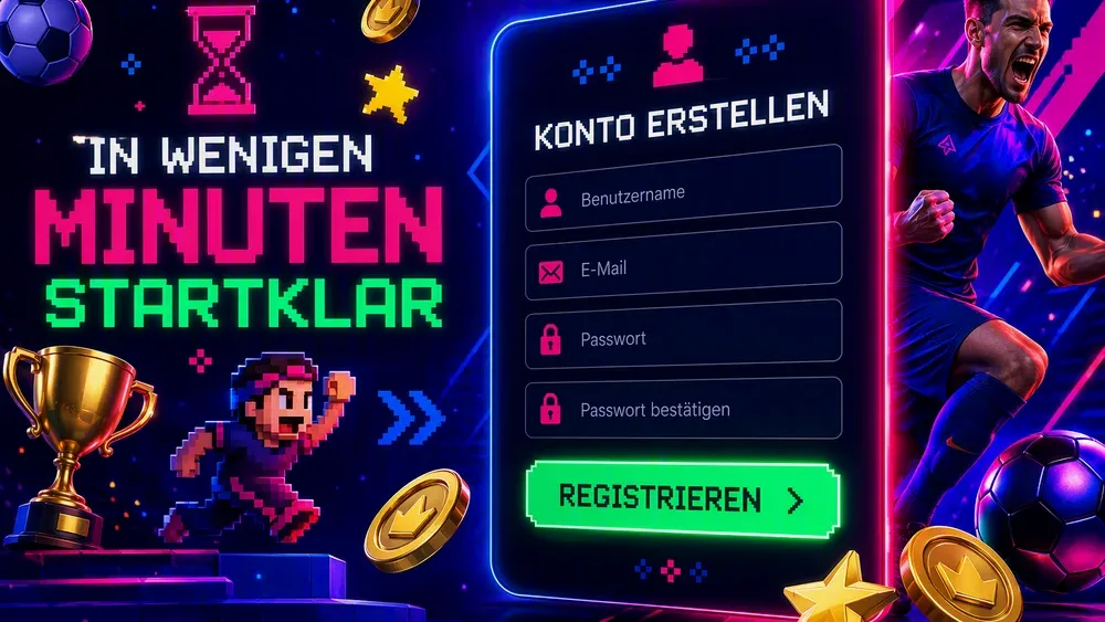 Registrierungsformular mit Eingabefeldern auf Bildschirm